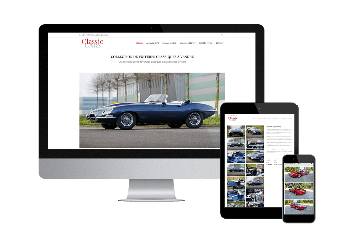 Classic Car website image